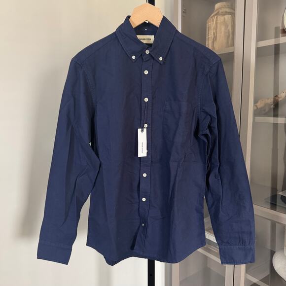 Taylor Stitch The Jack Navy Blue Long Sleeve Button Down Oxford Shirt 38 NEW S - Picture 1 of 6